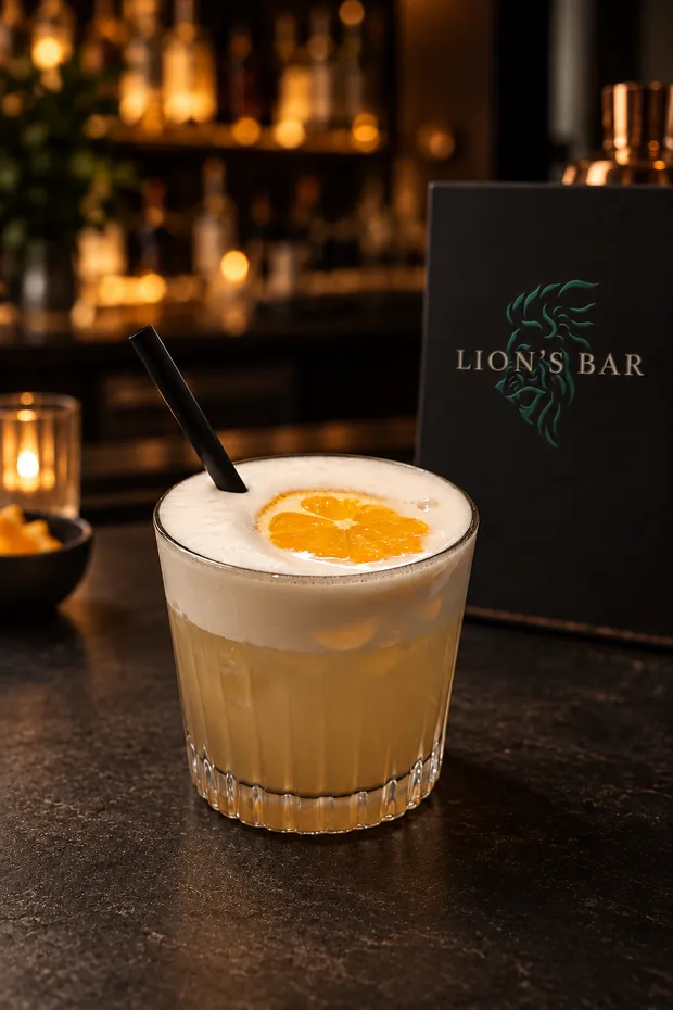 Amaretto sour, servi au Lion’s Bar