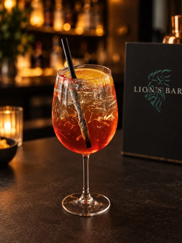 Spritz / Campari, servi au Lion’s Bar