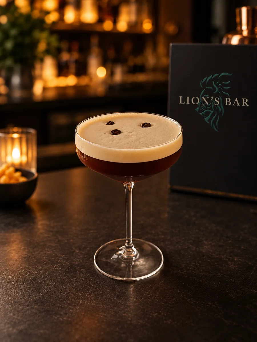 Un espresso martini servi au Lion’s Bar